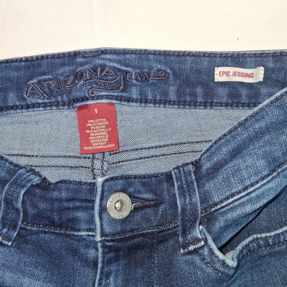 Arizona Jean Co Epic Jeggings Dark Wash Denim Women's‎ Jeans - Picture 4 of 5
